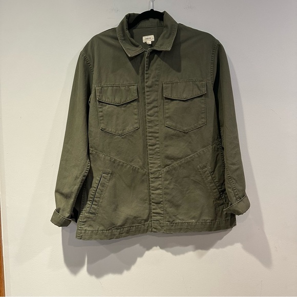 Able Women's Utility Green Shirt Jacket - Picture 3 of 6